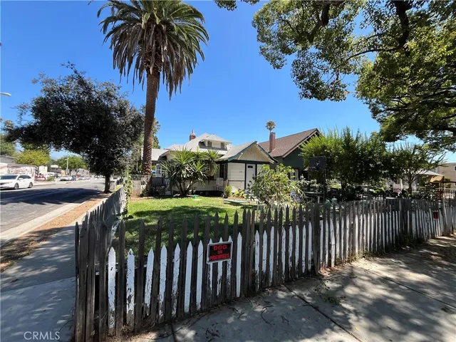 a view of street and trees