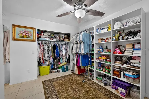 a view of a storage area with a lot of stuff