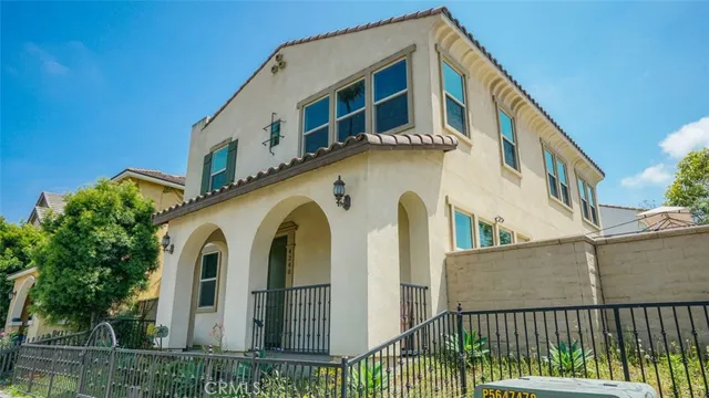 a front view of a house with balcony