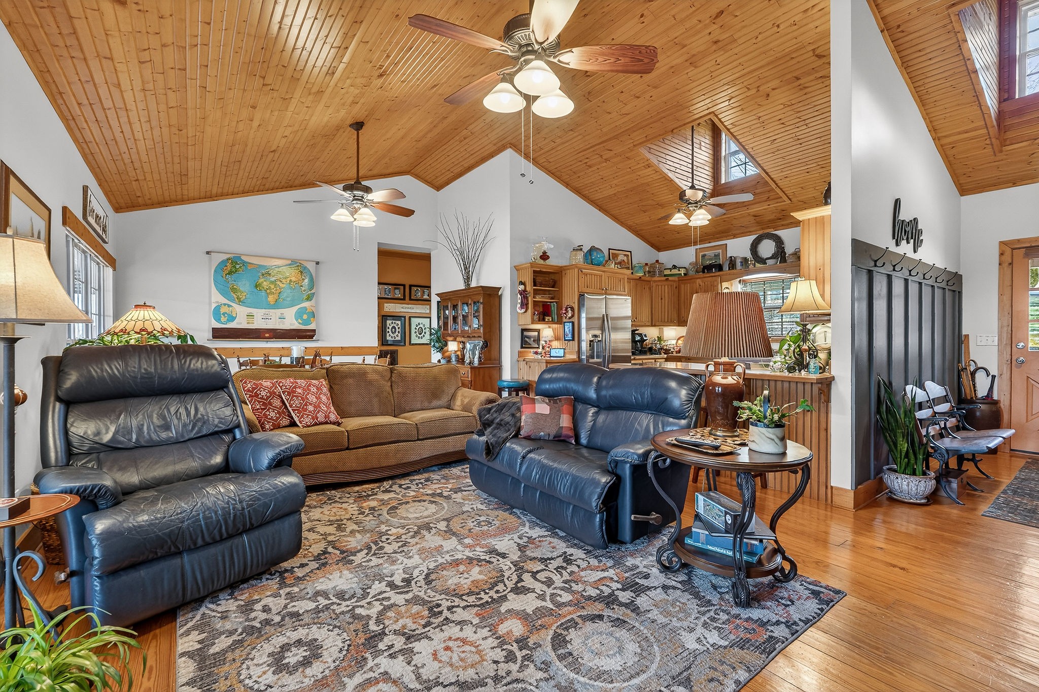 2539 Sparkman Town Road Doyle, TN 38559 - Photo 9 of 54 a living room with furniture a fireplace and wooden floor
