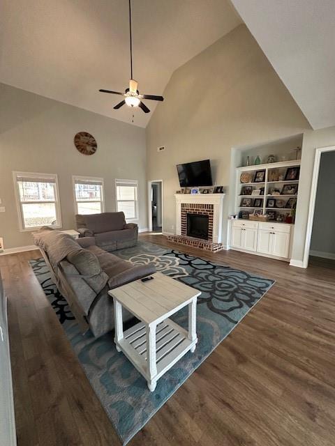 3156 Sweetbriar Drive Villa Rica, GA 30180 - Photo 8 of 39 a living room with furniture a flat screen tv and a fireplace