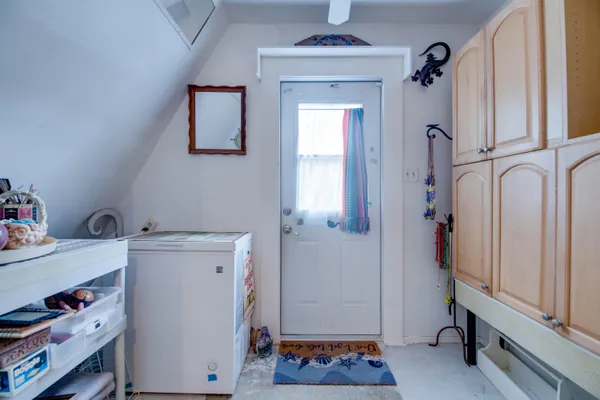 a room with storage and utility