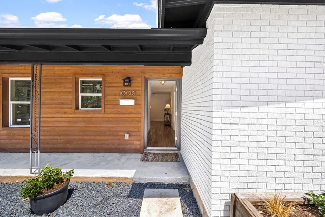a view of a entryway door front of house