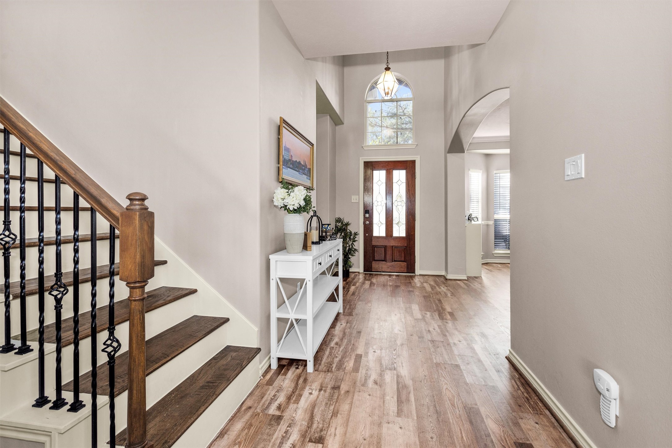 30110 Legends Ridge Drive Spring, TX 77386 - Photo 2 of 49 a view of a livingroom with wooden floor and stairs
