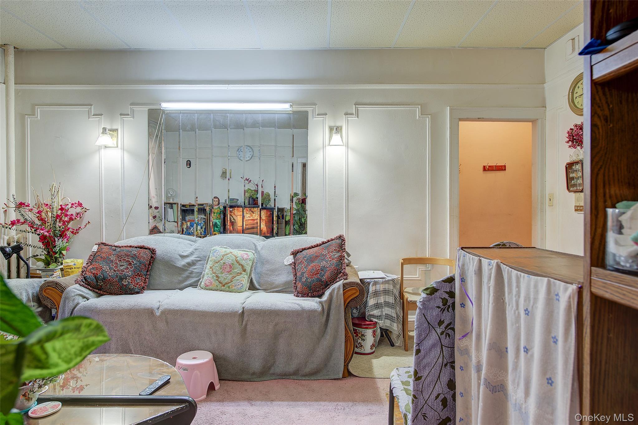 41-41 41st Street, Unit 1G Queens, NY 11104 - Photo 8 of 29 a living room with furniture and a potted plant
