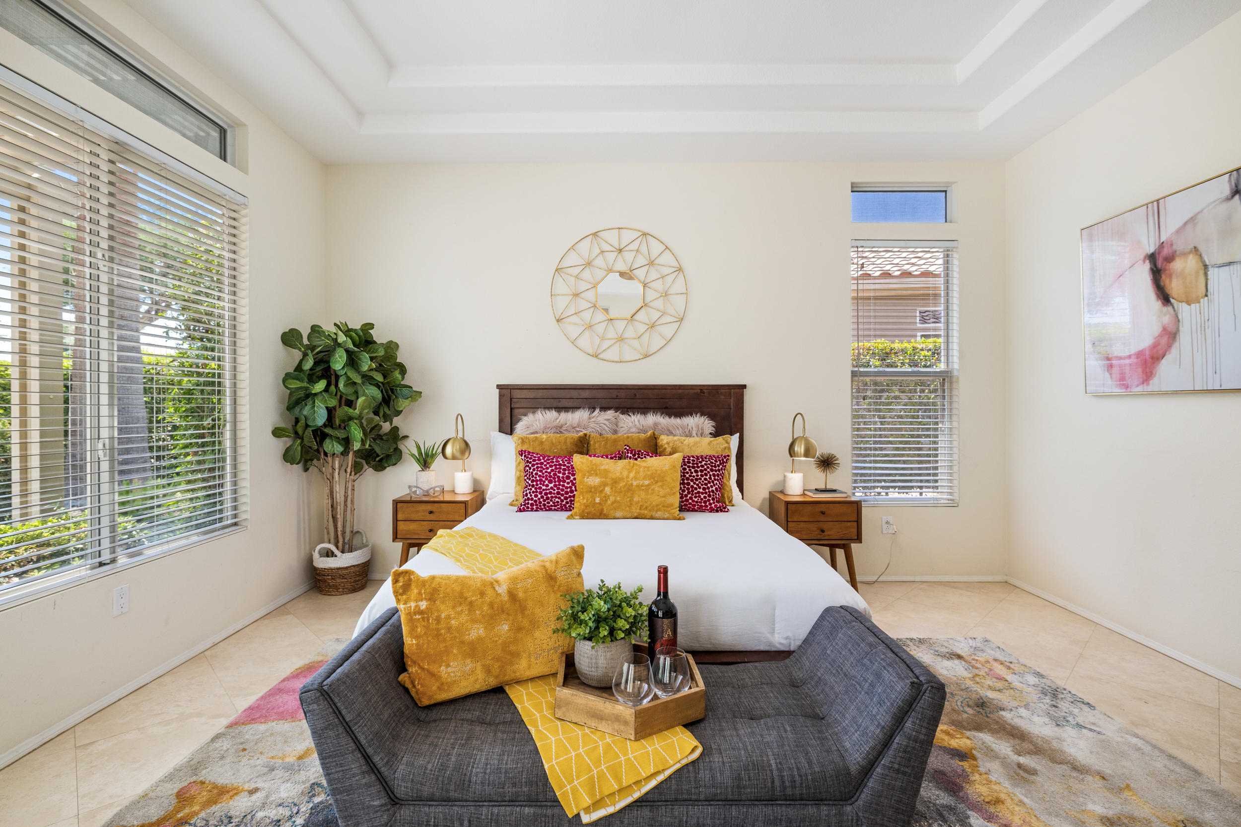 44410 Royal Lytham Drive Indio, CA 92201 - Photo 27 of 72 a bedroom with a large bed and a window