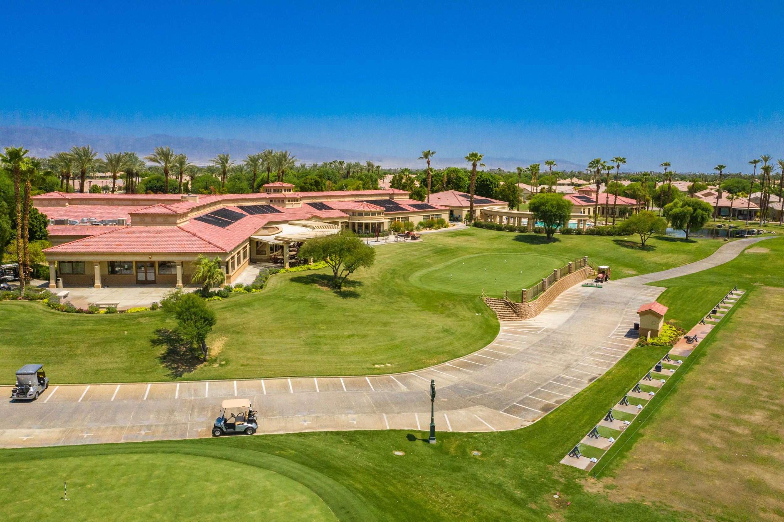 44410 Royal Lytham Drive Indio, CA 92201 - Photo 60 of 72 an aerial view of a house with a garden
