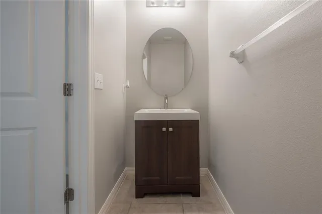 a view of a hallway with windows