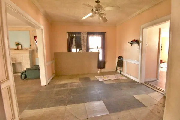 a view of a bathroom with a shower