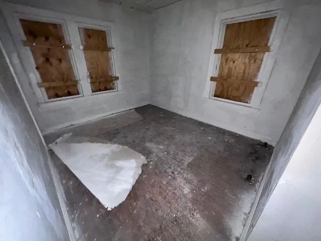 a view of a room with staircase