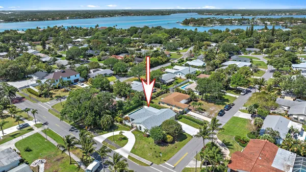an aerial view of multiple house