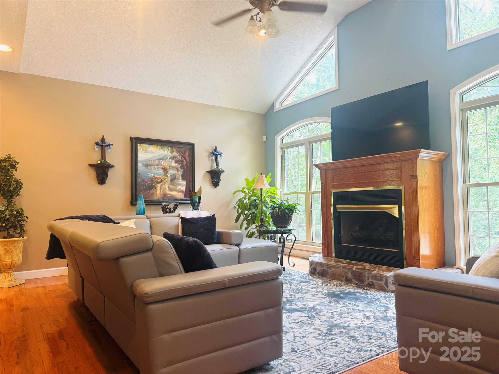 160 Dockside Drive Salisbury, NC 28146 - Photo 21 of 43 a living room with furniture and a fireplace