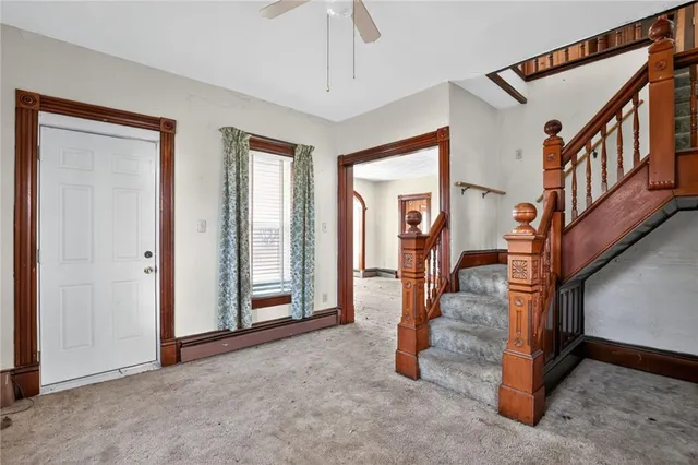 wooden floor and windows in a room