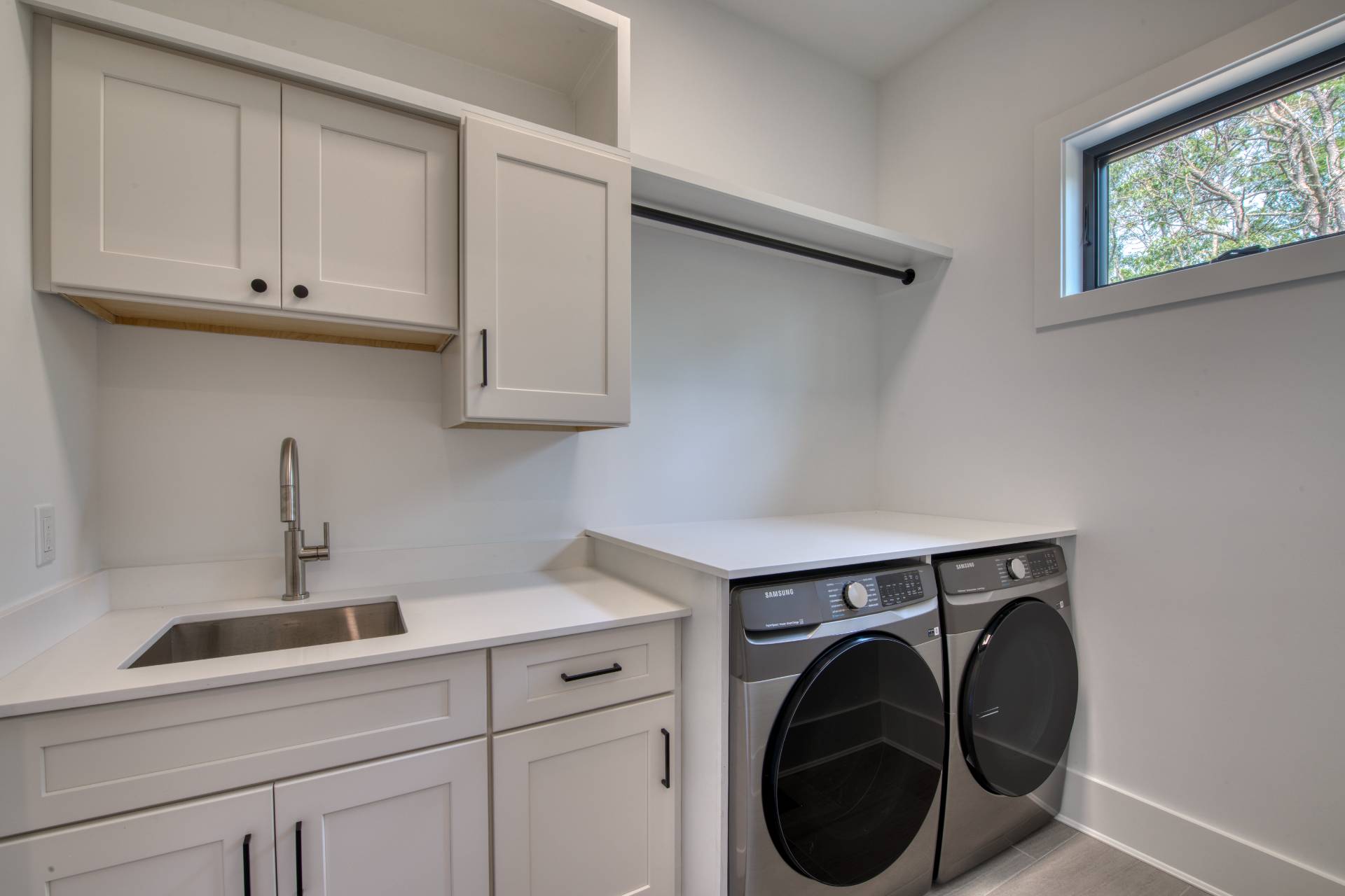 62 Whooping Hollow Road East Hampton, NY 11937 - Photo 25 of 31 a utility room with sink dryer and washer