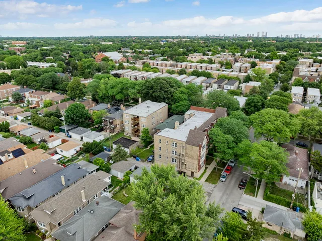 an aerial view of multiple house