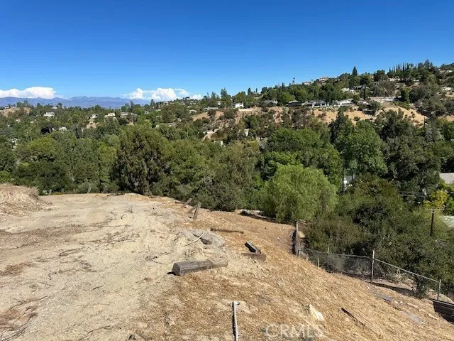a view of a yard of a building