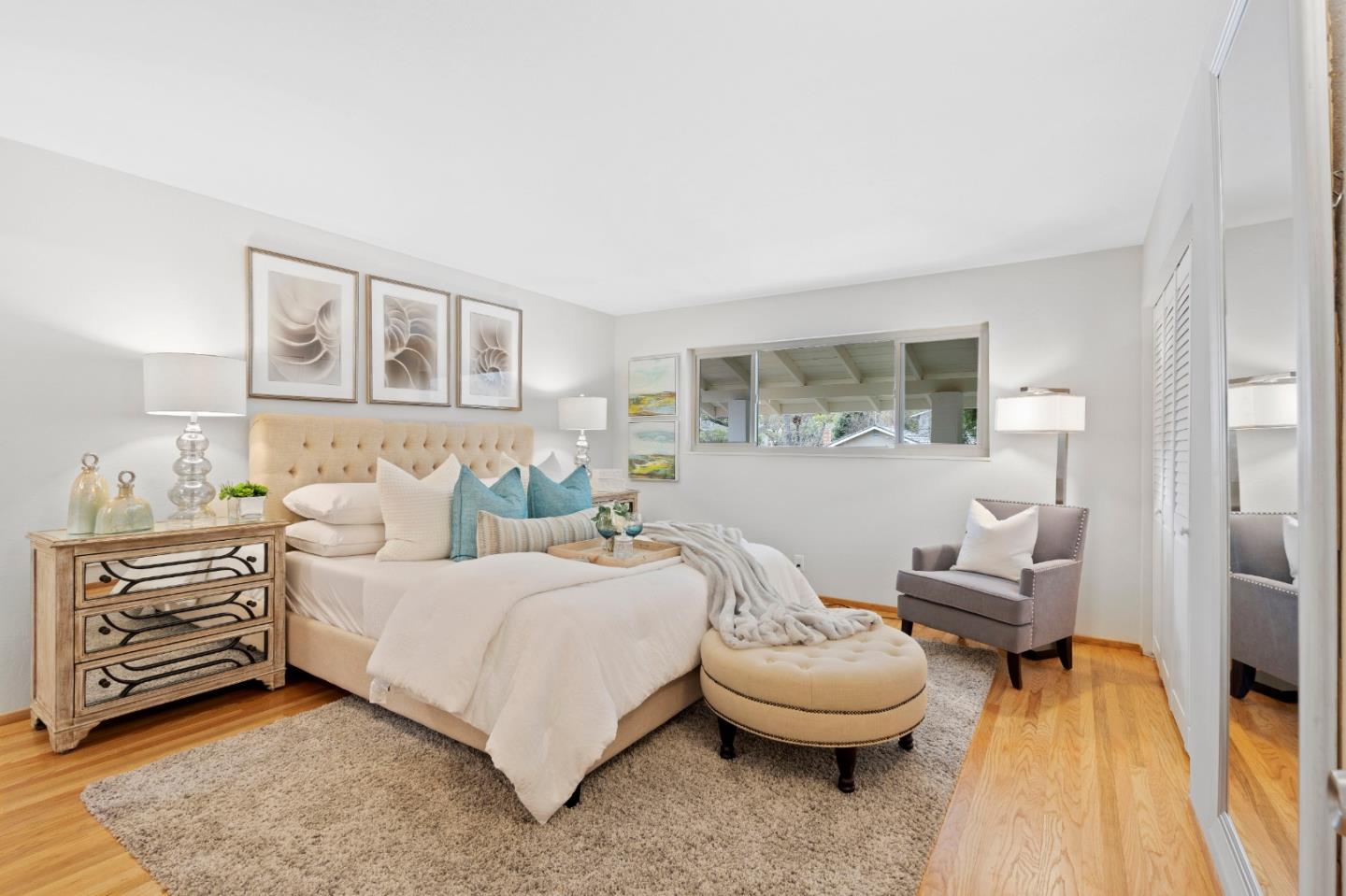 155 Belhaven Drive Los Gatos, CA 95032 - Photo 19 of 30 a bedroom with a bed and a couch