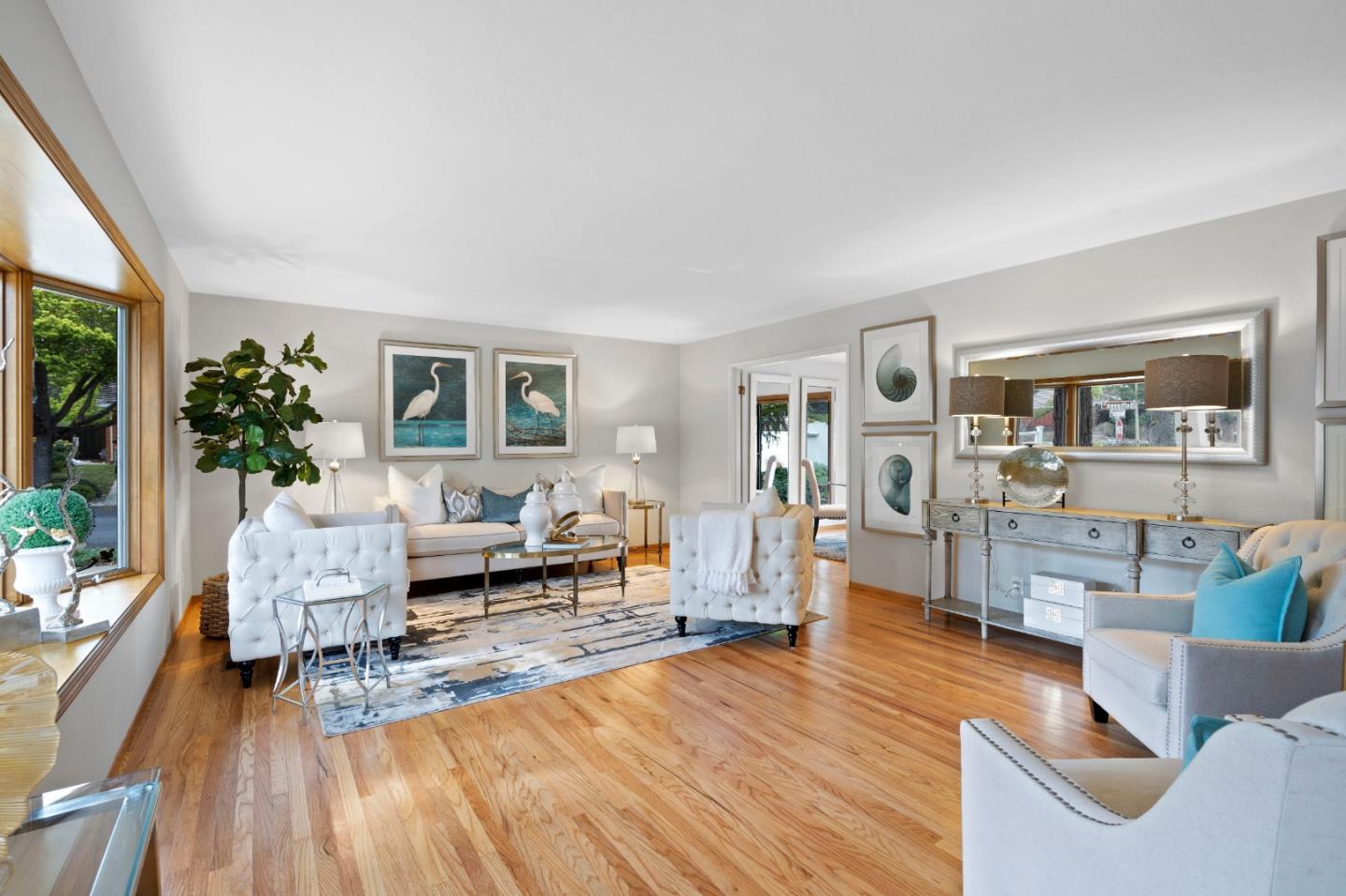 155 Belhaven Drive Los Gatos, CA 95032 - Photo 3 of 30 a living room with furniture and a wooden floor