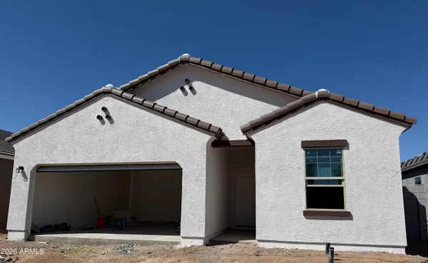 a front view of a house