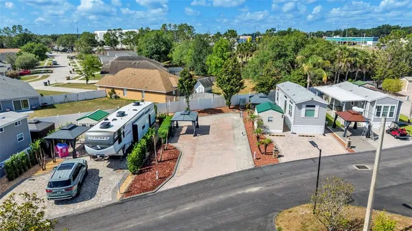 an aerial view of multiple house