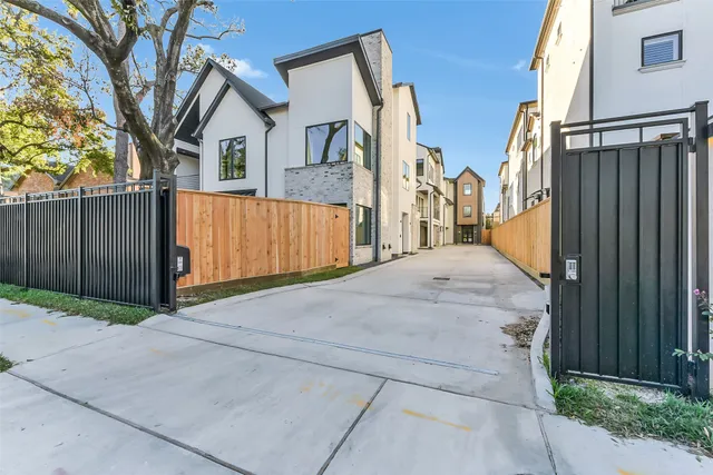 a view of backyard of house