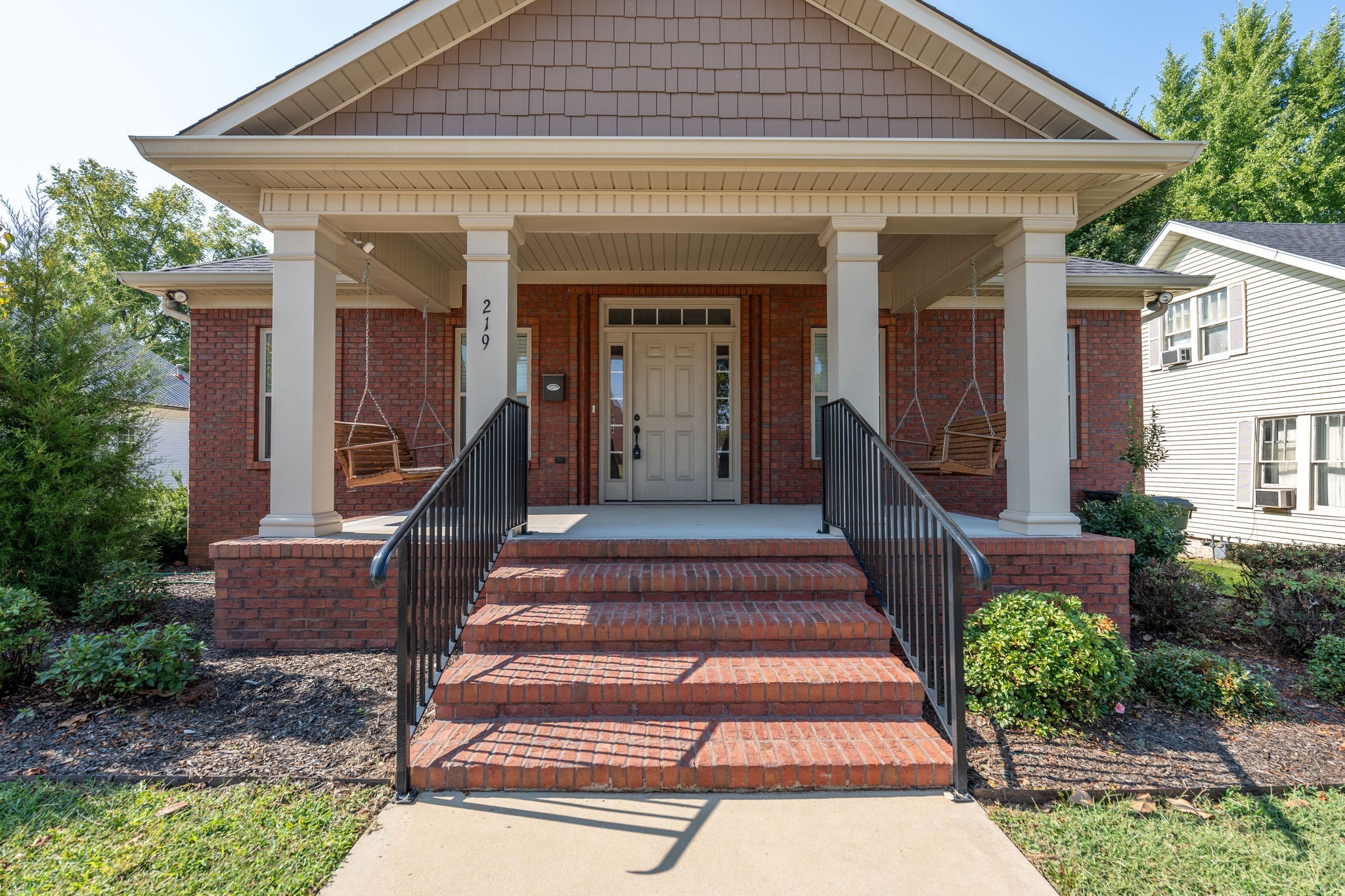 a front view of a house