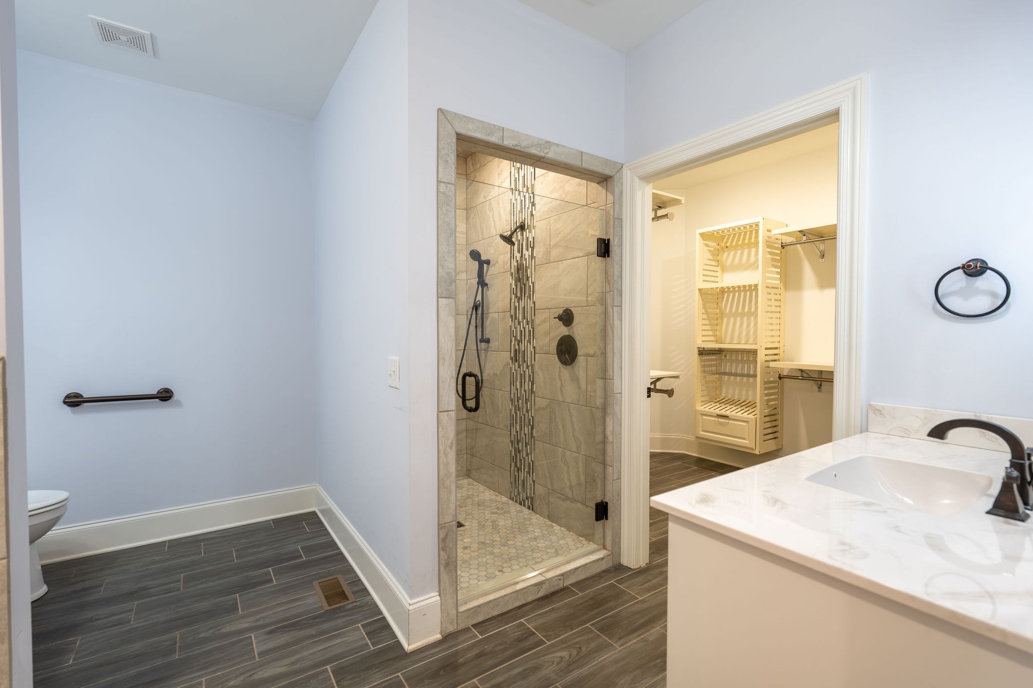 219 Waterloo Street Lawrenceburg, TN 38464 - Photo 14 of 39 a bathroom with a sink and a shower