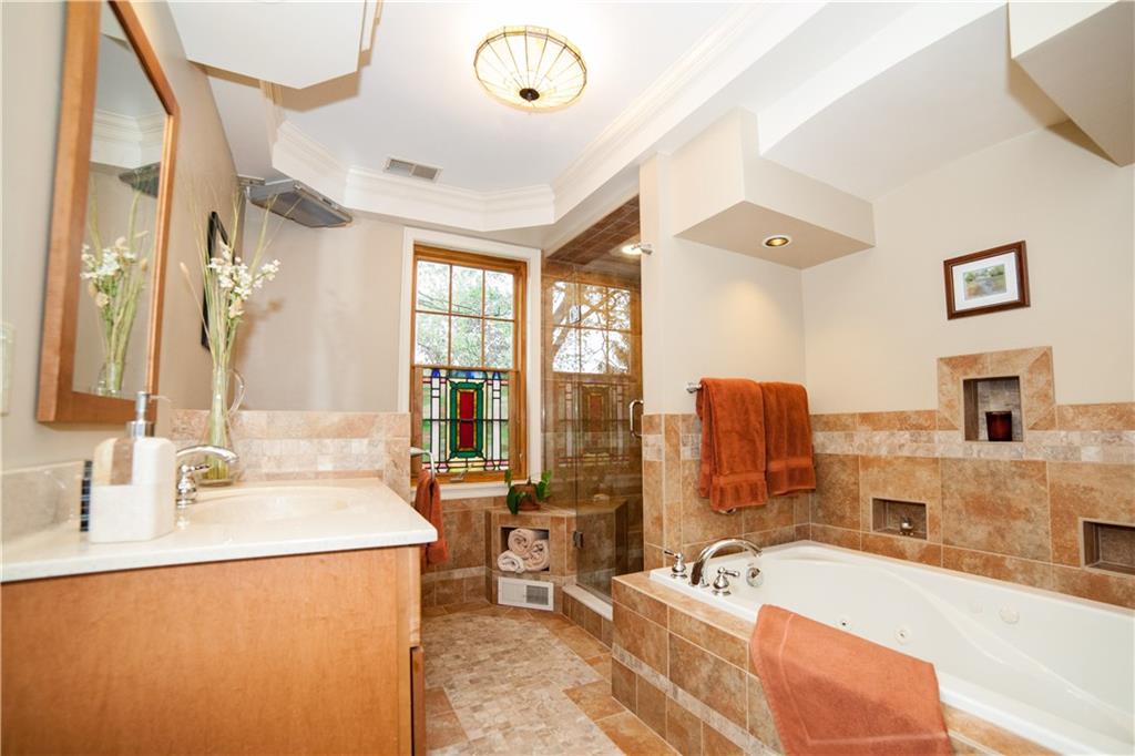 312 Harmony Road Pittsburgh, PA 15237 - Photo 14 of 25 Updated master bath with shower and jet tub and lots of design details.