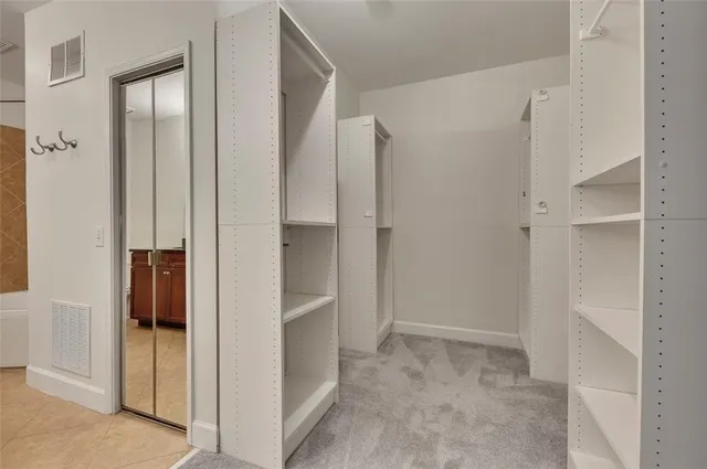 a view of closet area