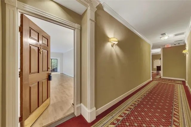 a view of a hallway with interior of the house