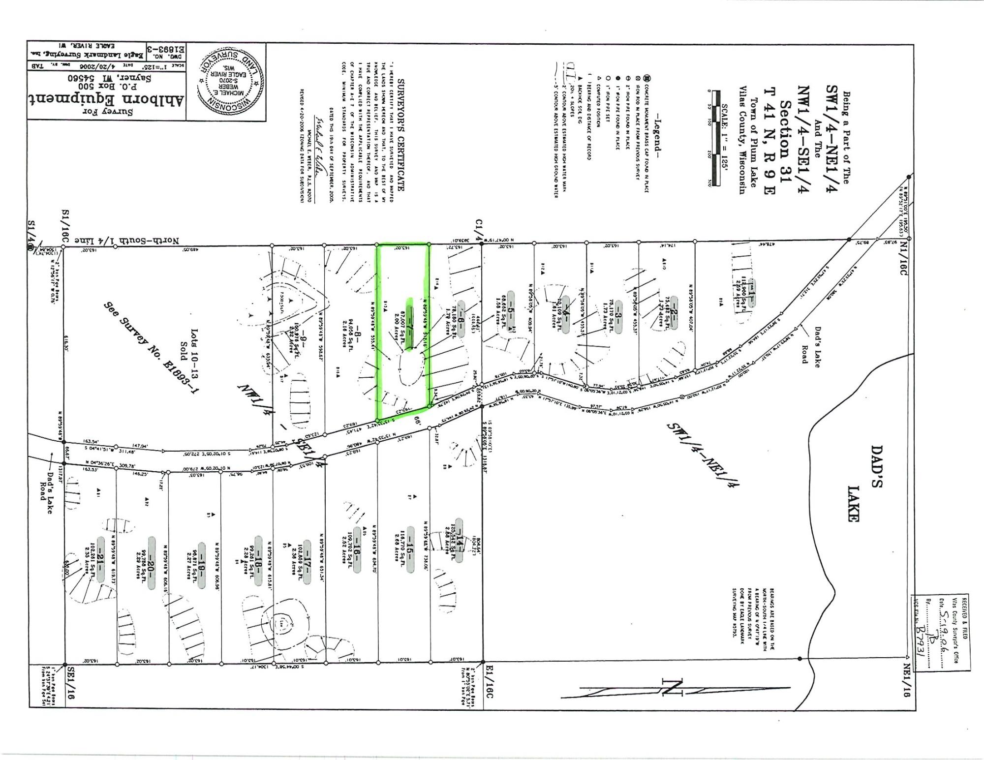 Lot 7 Dad's Lake Road Eagle River, WI 54521 - Photo 5 of 5 Gallery Image 5