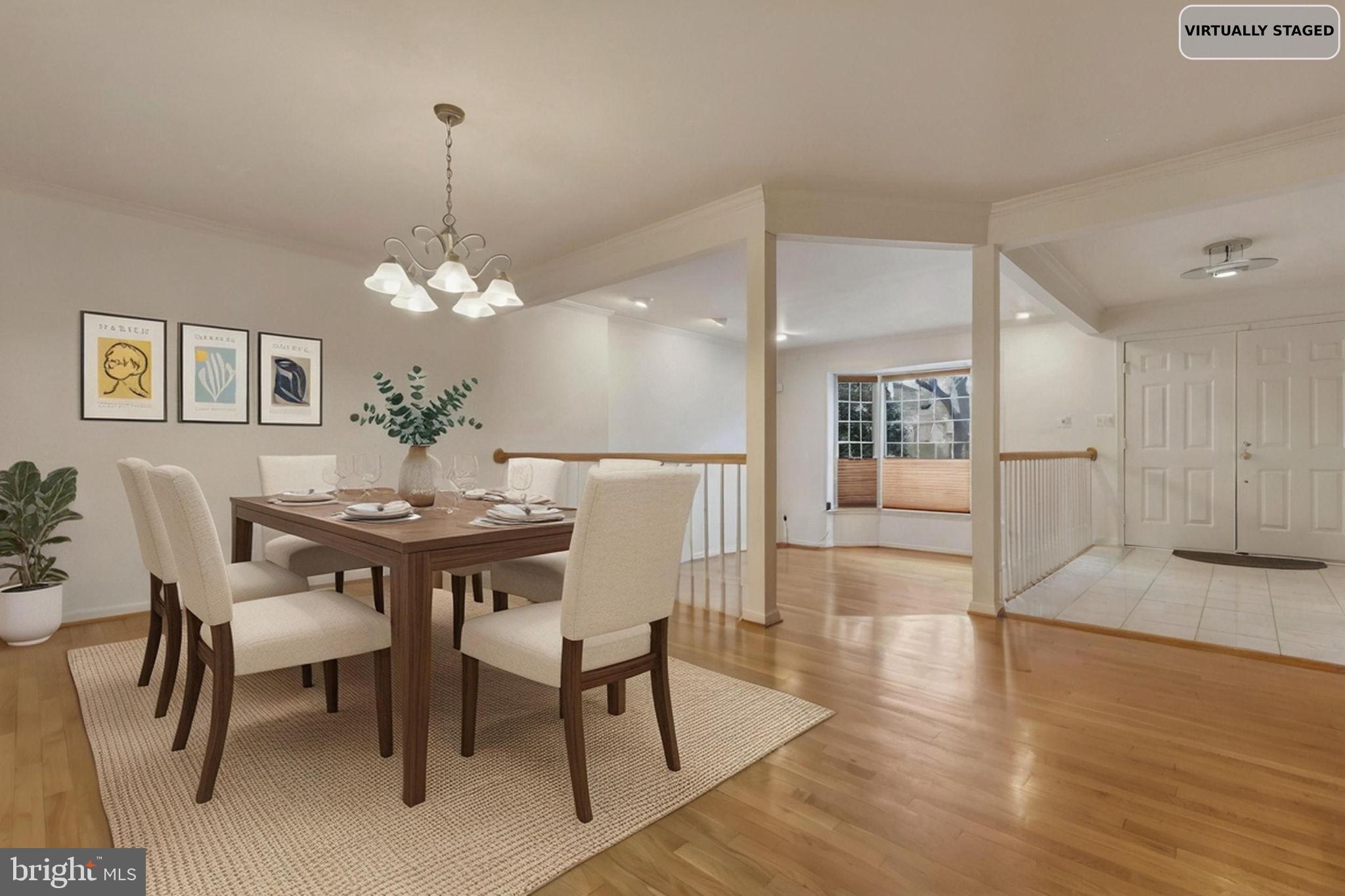 10804 Brewer House Road Rockville, MD 20852 - Photo 15 of 79 a view of a dining room with furniture and wooden floor