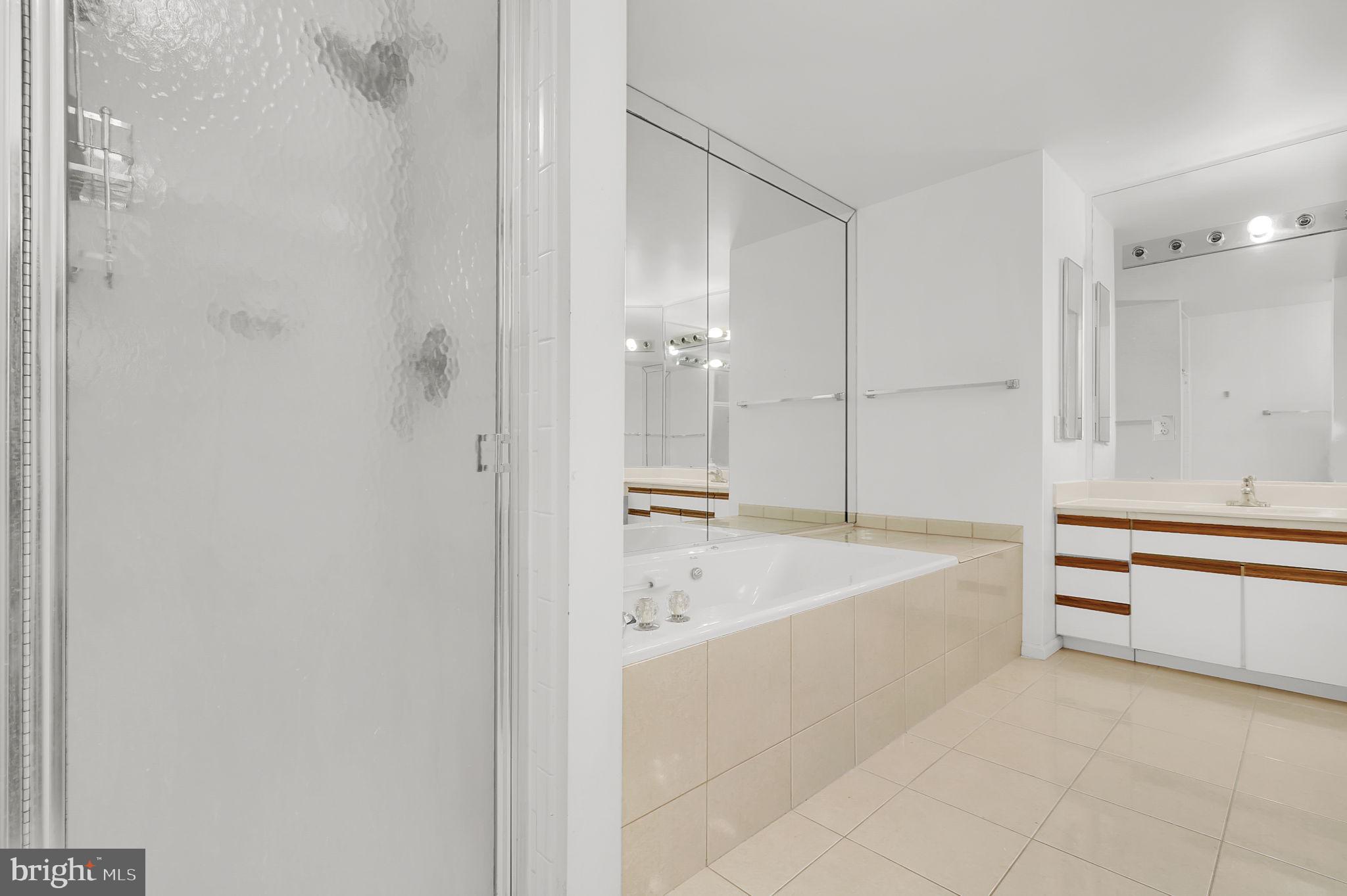 10804 Brewer House Road Rockville, MD 20852 - Photo 22 of 39 a spacious bathroom with a tub sink and mirror