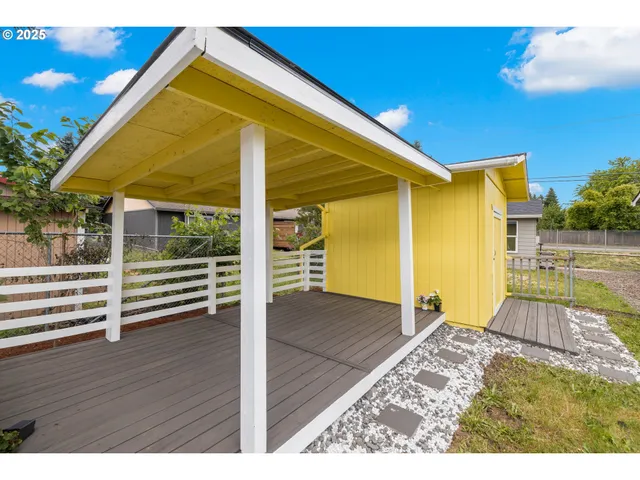 a view of outdoor space and deck
