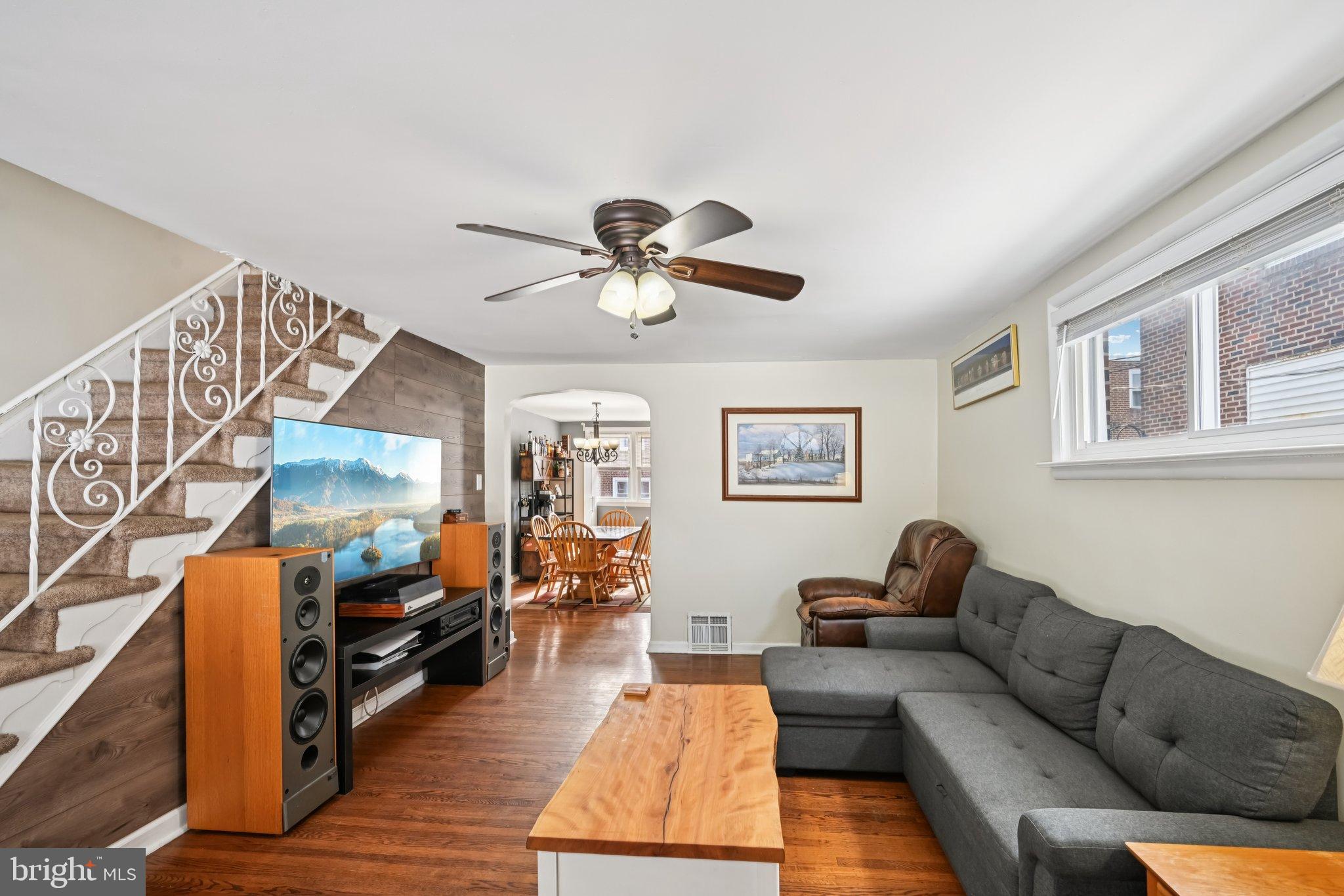 236 Cambridge Road Clifton Heights, PA 19018 - Photo 8 of 39 Living room with beautiful hardwood flooring