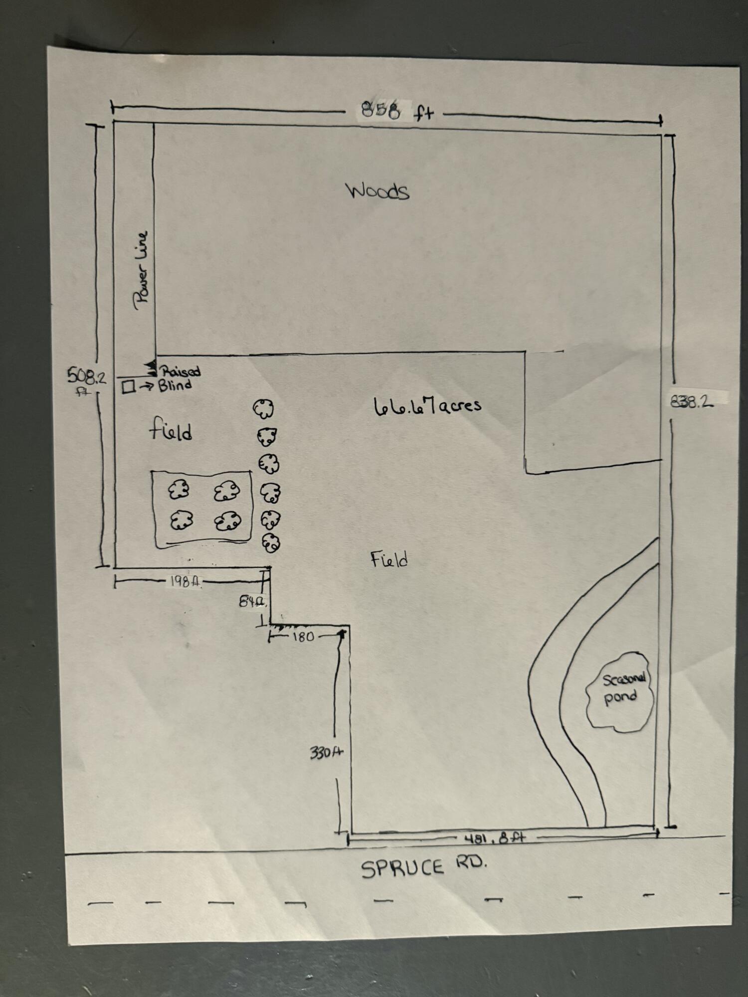 777 East Spruce Road Spruce, MI 48762 - Photo 6 of 6 Lot Dimension Drawing