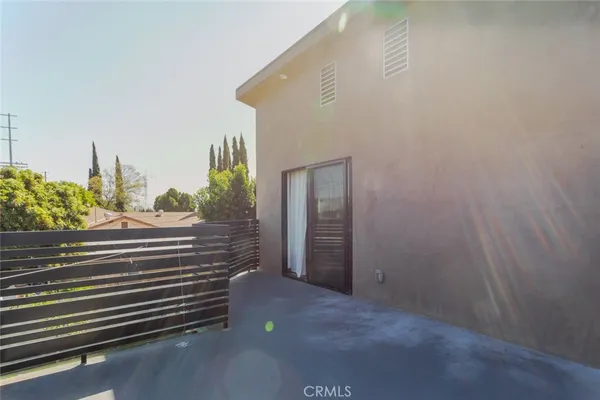 a view of a bench in a yard