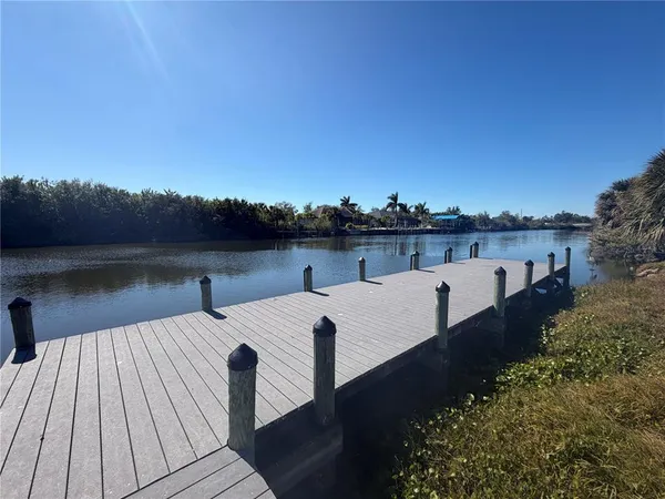 a view of a lake with houses
