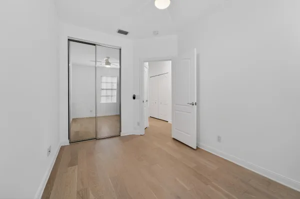 an empty room with a window