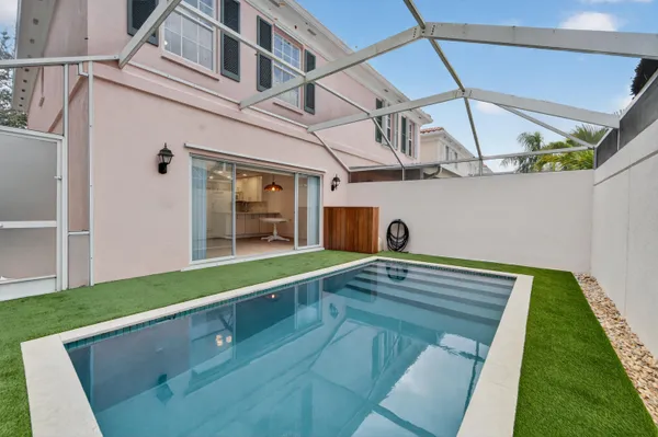 a view of outdoor space with seating area