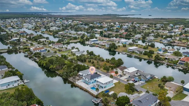 an aerial view of a city with lots of residential buildings