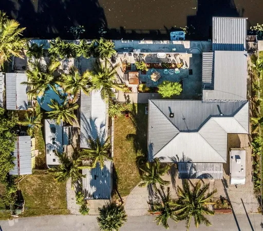 an aerial view of multiple house