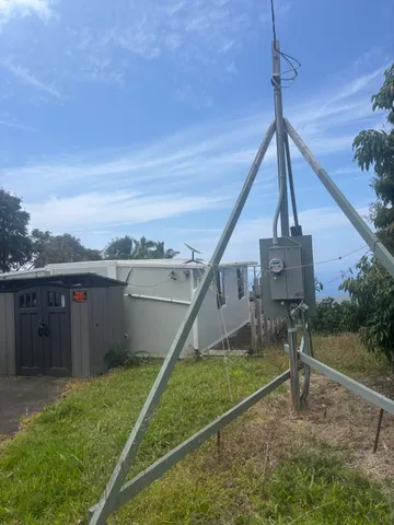 a house view with a garden space