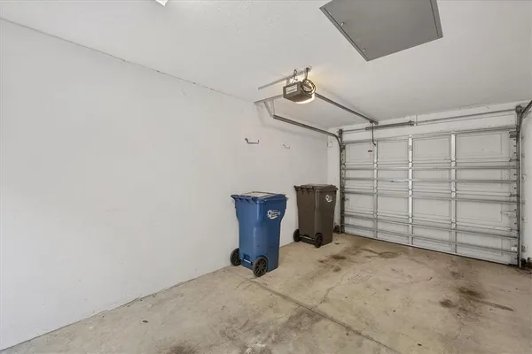 a view of a garage
