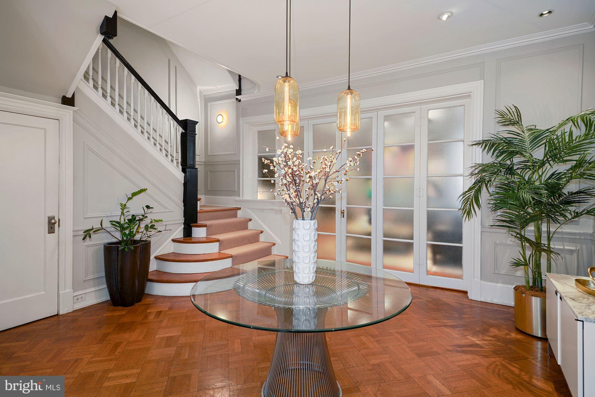 1858 Kalorama Road Northwest Washington, DC 20009 - Photo 14 of 113 Foyer view with French Doors