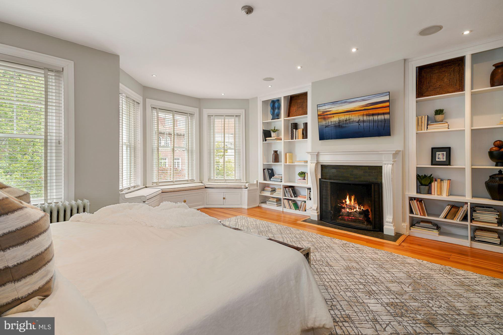 1858 Kalorama Road Northwest Washington, DC 20009 - Photo 37 of 113 Primary Bedroom with Gas Fireplace