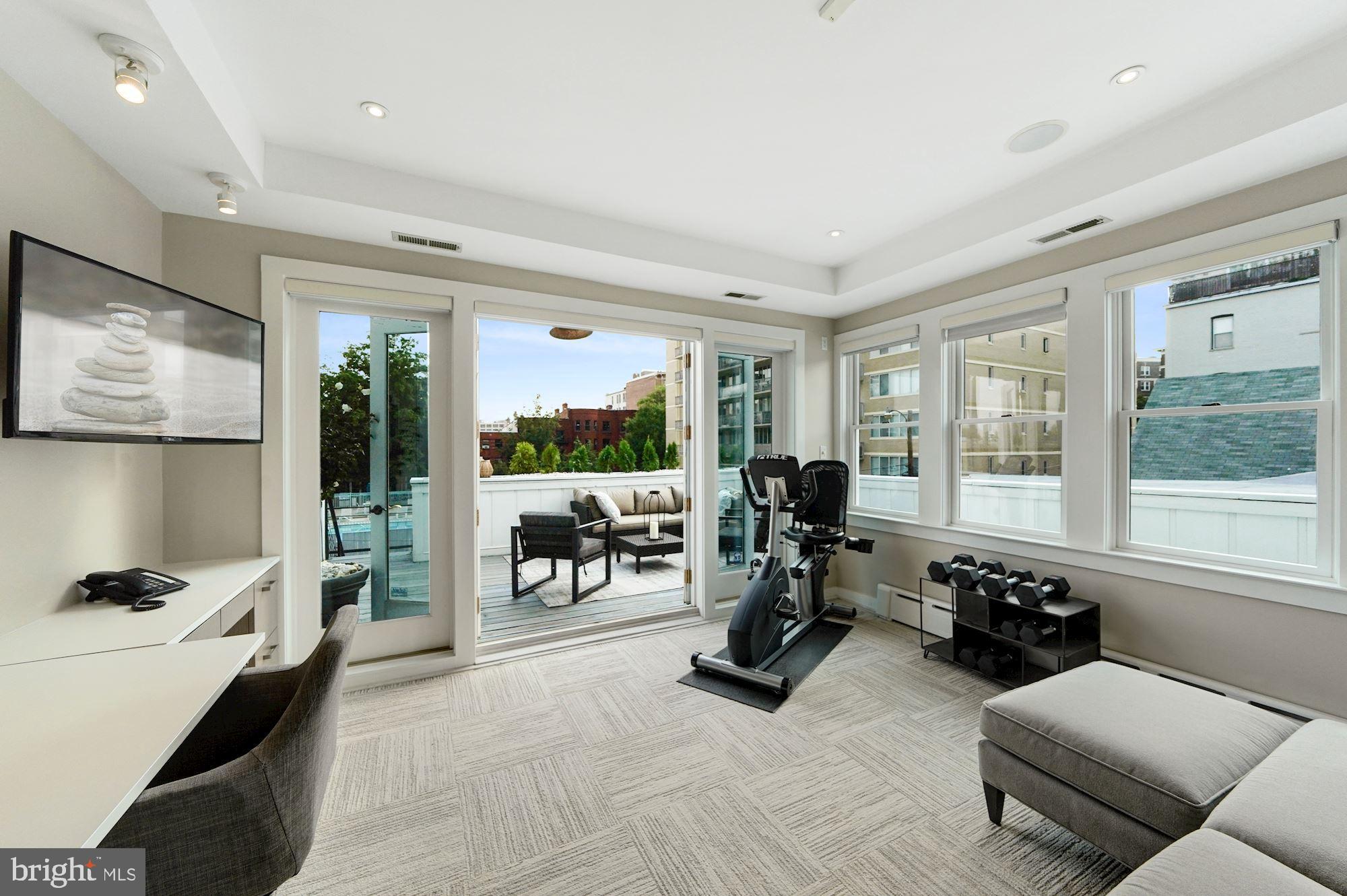 1858 Kalorama Road Northwest Washington, DC 20009 - Photo 49 of 113 French Doors leading to Second Level Deck