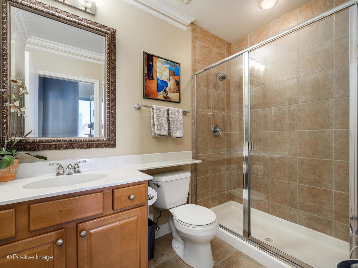 233 East 13th Street, Unit 1209 Chicago, IL 60605 - Photo 22 of 28 a bathroom with a sink a toilet and shower