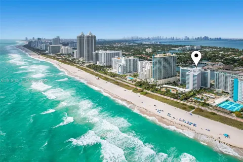 a view of a city and an ocean view