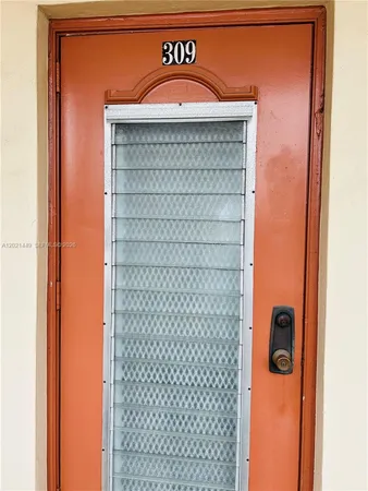a close view of door